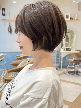 ロンドウル 熊本(Lond ulu) ウェーブミディアム似合わせカットメルティカラーショート/熊本