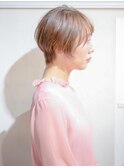 マッシュショート×透明感ベージュ