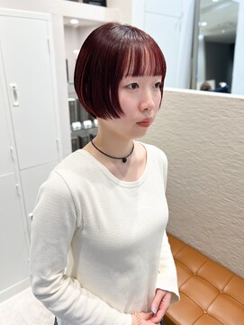 シュク 高円寺(SYUK) 【kanna 高円寺 SYUK】カシスレッド/ミニボブ/姫カット/前髪