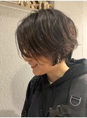 メンズライク小顔似合わせショートカットパーマボーイッシュ女子