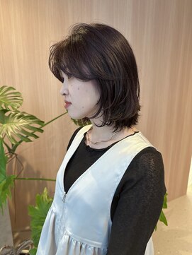 オン キャナルシティ博多前店(on) 【竹内哉汰】秋チェリーブラウン×ミディアムレイヤー/20代/博多