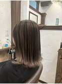 ハイライトバレイヤージュダブルカラーケアブリーチ20代30代