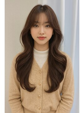 ジュノヘアージャパン 表参道(JUNO HAIR JAPAN) 韓国ヘア/ダークアッシュ/ミディアムレイヤーカット/韓国パーマ