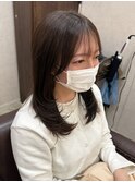 ミディアムレイヤー/レイヤーカット/韓国ヘア/宮田里穂
