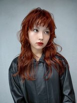 ギークス(GEEKS) 【GEEKS渋谷】ハッシュカット/ロングウルフ/オレンジ/初ブリーチ