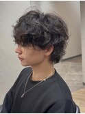 メンズカット×無造作スパイラルパーマ