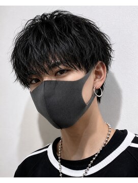オーシャントーキョー 原宿(OCEAN TOKYO) ラウンドマッシュ黒髪ツーブロック
