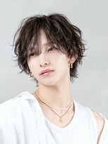 エイド 本店(aid)&nbsp;ミディアムラウンドシースルーウルフ × シャドウパーマ