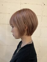 アンサ 城陽寺田店(ANSA)&nbsp;大人の丸みショートボブ×柔らかベージュ
