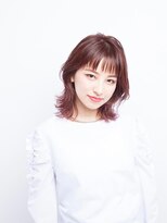 ピークアブー ワン(PEEK-A-BOO ONE)&nbsp;カジュアル外ハネミディ×コーラルピンク