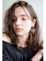 ミラバイグリーン(Mira by green)&nbsp;フェザーロング  ジグザグバング  大人かわいい　#2