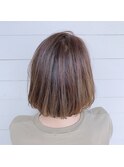 ハイライトバレイヤージュ×ボブスタイル
