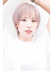 【REJOICE hair】ホワイトピンクくびれショート