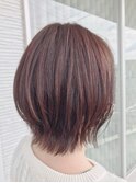 ひし形レイヤーボブ/くびれヘア/愛されピンク/20代30代40代