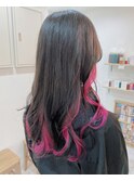 インナーカラー/チェリーピンク/大人可愛いイヤリングカラー