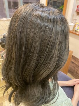 ルアージュ 調布店 カーキアッシュ×ミディアム