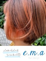 エマヘアデザイン(e.m.a Hair design) コーラルオレンジ