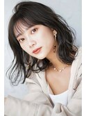 オール世代◎シースルーバング無造作ロブ 大人可愛いミディアム