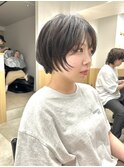 顔まわりレイヤーショート大人可愛い20代30代40代似合わせカット