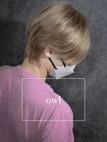 アウル 心斎橋(owl)&nbsp;シースルーマッシュウルフ×ダブルカラー×ミルクティーベージュ