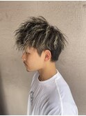 刈り上げセンターパートフェザーパーマサーフカールs