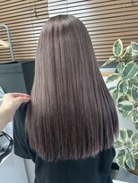 フース(Hus) ピンクラベンダーグレージュ ロングヘア