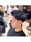 ジェットモヒカン×ツイストパーマ