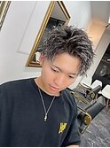スパイキーショートパーマツイストスパイラルパーマ