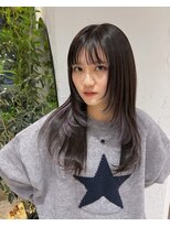 スタン 渋谷(Stam)&nbsp;インナーカラーシルバーパープルフェイスレイヤーデザインカラー