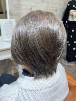 アネラ(anela)の写真/【イルミナ/エドル/スロウ◎】白髪は目立たせず、色味やデザインも諦めない！大人世代が楽しめるカラーを♪