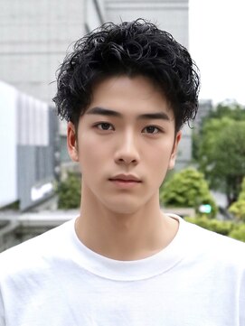 アース 錦糸町店(HAIR&MAKE EARTH) 毛流れセンターパート無造作パーマツーブロック刈り上げ