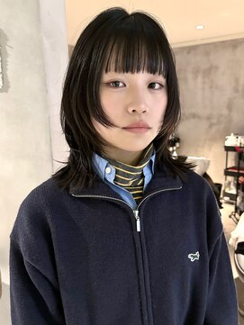 ハウ 心斎橋(how) ブリーチなし秋色カラーオリーブカラーミディアムレイヤー