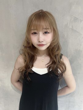 ソル ジングウマエ(SOL JINGUMAE) ［natsuki］ベージュ×ブラウンのデザインカラー