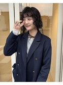 くるんと可愛いパーマボブ