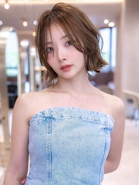イオ 本厚木(io) ミディアム髪質改善ストレート顔周りレイヤーカット前髪縮毛矯正