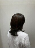 アッシュブラック＊大人可愛いくびれヘア＊ミディアムレイヤー