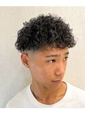 スペインカールxスキンフェード