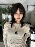 ひし形レイヤーボブハッシュ/顔周り/オリーブベージュ/銀座