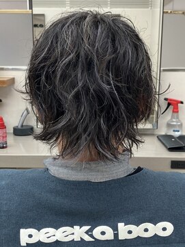 ピークアブー ワン(PEEK-A-BOO ONE) メンズカットカラーハイライトダブルカラーシルバー