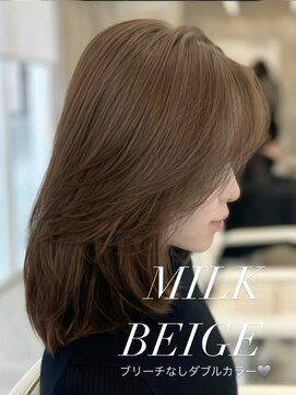 アイシー 表参道(ICY) ワンホンレイヤー/ミディアムレイヤーカット/ミルクティー