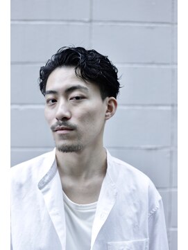 プランツヘアー ニュアンスパーマ センターパート メンズパーマ 博多美容室