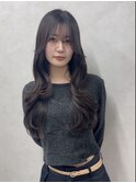 韓国風レイヤーロンググレージュ