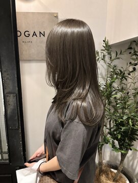 ローガン ミライフ(LOGAN mlife) ブリーチなしダブルカラーでオリーブグレージュ