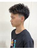 《morio》フェード×パーマ
