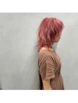 タグ(#tag)&nbsp;#ミディアムウルフ×コーラルピンク