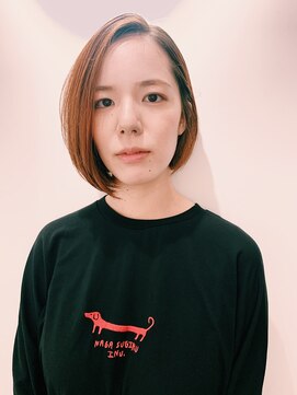 モロコ 神保町 九段下店(moloco) Aラインボブかきあげバングこなれヘア【神保町/九段下】