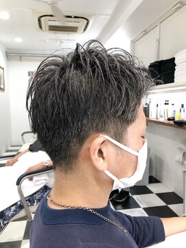 ヘッズ 本八幡店(HEADS) メンズショート マッシュ センターパート メンズパーマ