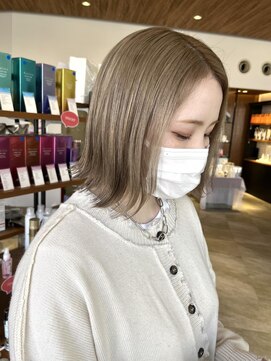 サラビューティーサイト 志免店(SARA Beauty Sight) 20代30代ミルクティーベージュボブ★SARA志免ウリュ