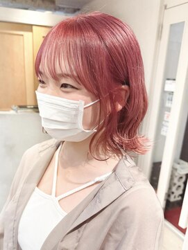 テトラ バイ ネオリーブ 横浜西口店(tetra by neolive) ハイトーンピンク×顔まわりレイヤー＊*