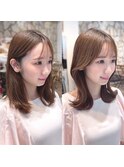 20代30代40代◎斜めバング前髪パーマぱっつん前髪斜めバング